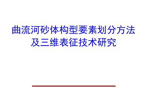 不同类型河道砂体构型要素划分方法及三维表征技术研究