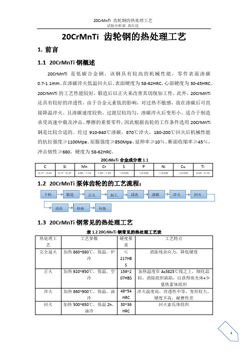 20CrMnTi热处理工艺