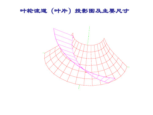 叶轮流道(叶片)投影图