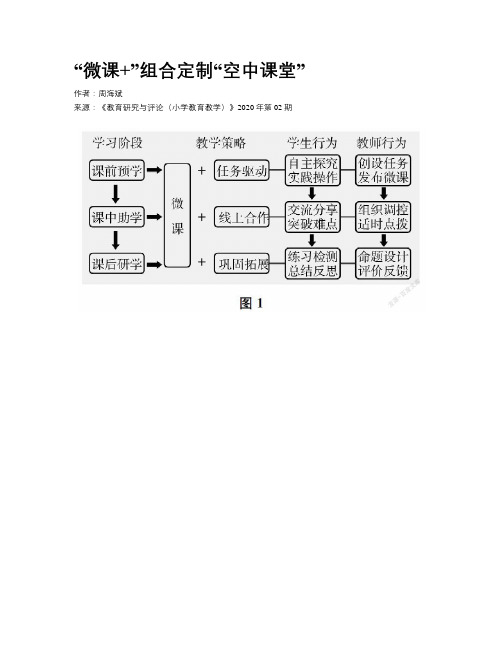 “微课+”组合定制“空中课堂”