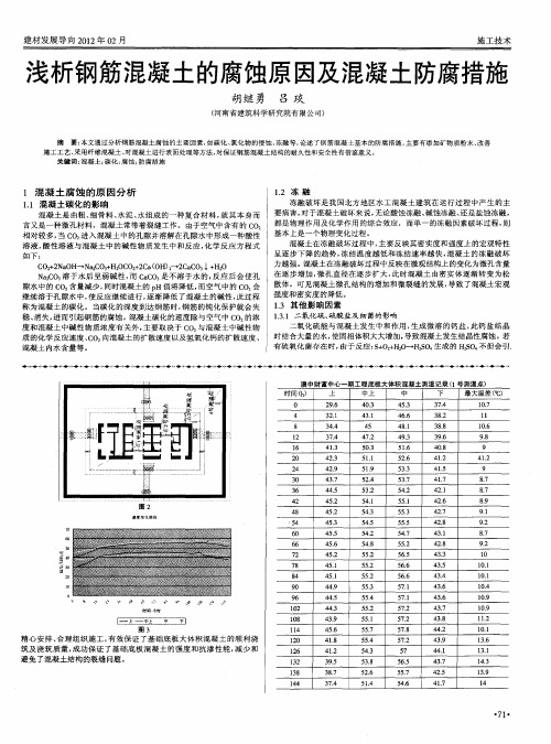 浅析钢筋混凝土的腐蚀原因及混凝土防腐措施