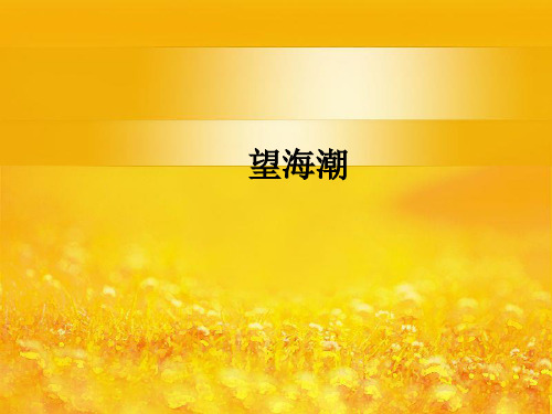 《望海潮(东南形胜)》(最新版)PPT课件1