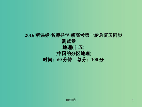 高考地理第一轮总复习同步测试课件15