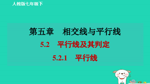 七下第五章相交线与平行线5-2平行线及其判定1平行线习题新版新人教版