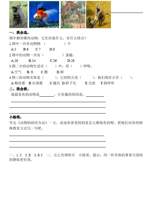 中国青年教师素养大赛一等奖课堂练习新部编二年级上册语文第一单元写话练习