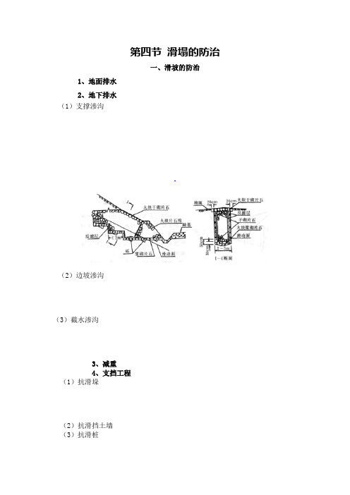 第四节 滑塌的防治