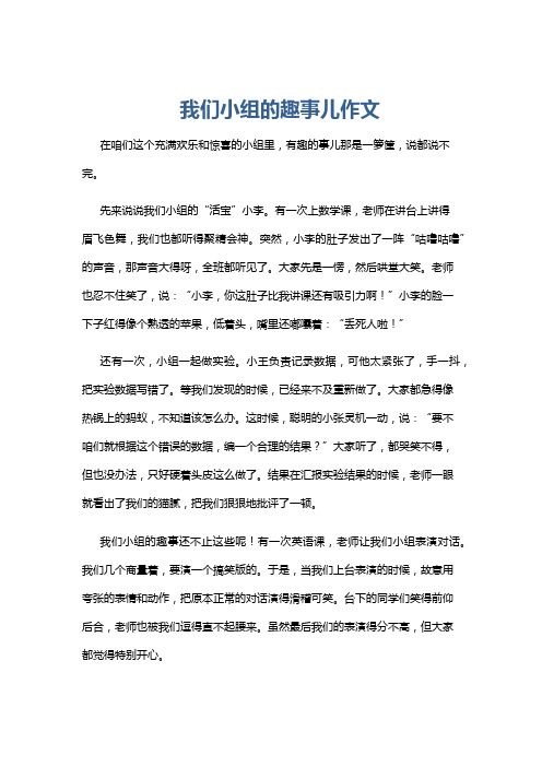 我们小组的趣事儿作文