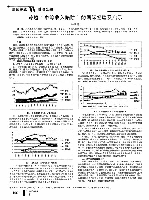 跨越“中等收入陷阱”的国际经验及启示