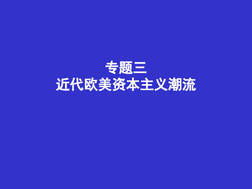 专题三(近代西方文明的兴起——传统欧洲向近代欧洲的转型)