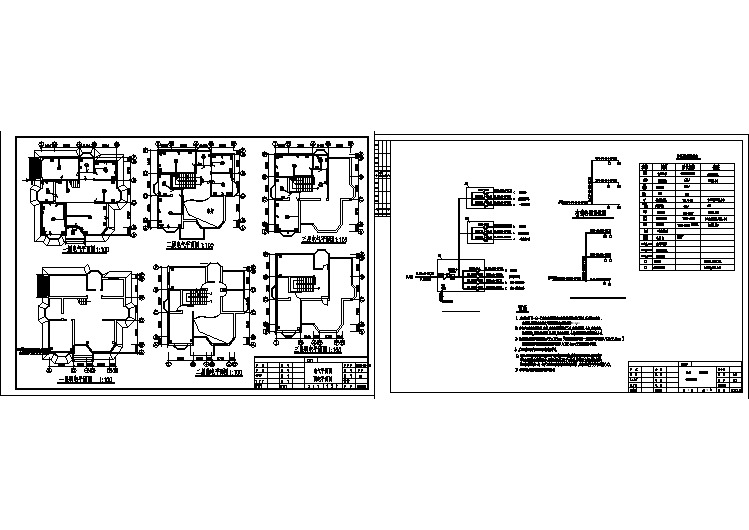 住宅区电气平面图弱电平面图
