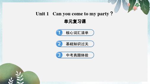 七年级英语下册 Unit 1 Can you come to my party 单元复习课课件 鲁教版