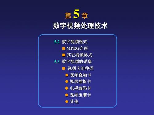 第5章数字视频处理技术2