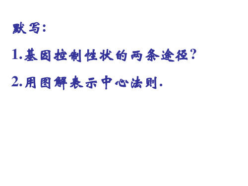 用图解表示中心法则基因突变和基因重组生物的变异遗传
