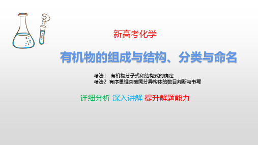 有机物的组成与结构分类与命名 新高考化学 考点详细分析 深入讲解 提升解题能力 化学高考必看 最新版