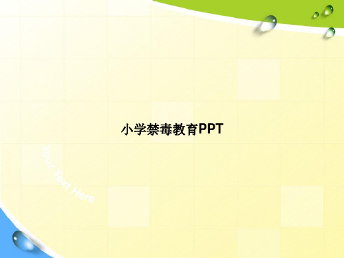 小学禁毒教育PPT专选课件