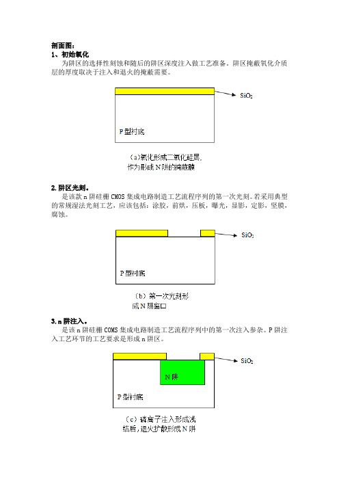 CMOS芯片N阱剖面图