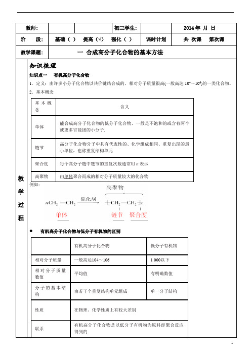 加聚和缩聚反应