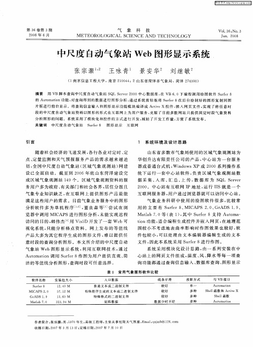 中尺度自动气象站Web图形显示系统