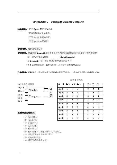 数字系统设计技术实验指导书