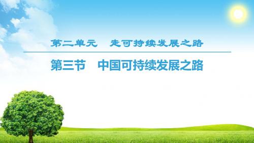 2019-2020学年鲁教版高中地理必修三课件：第2单元 第3节 中国可持续发展之路