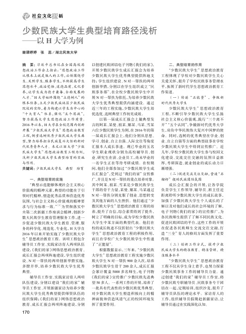 少数民族大学生典型培育路径浅析——以H大学为例