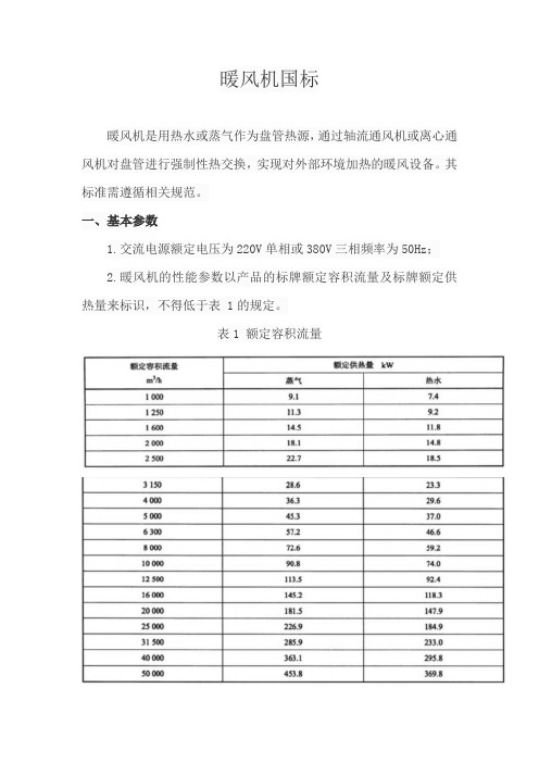 暖风机国标