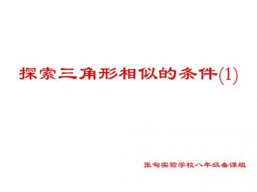 苏教版八下10.4 探索三角形相似的条件(1)课件