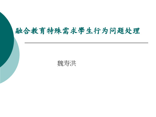 4 融合教育行为问题处理