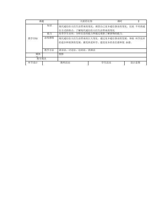 天涯若比邻教案