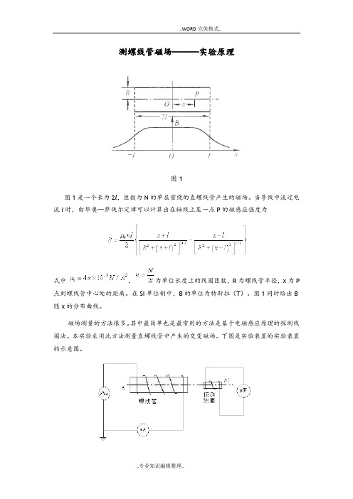 测螺线管磁场实验报告