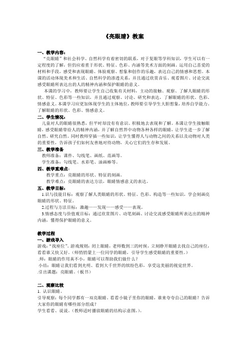 二年级上册美术教案-9 亮眼睛 苏少版 (6)