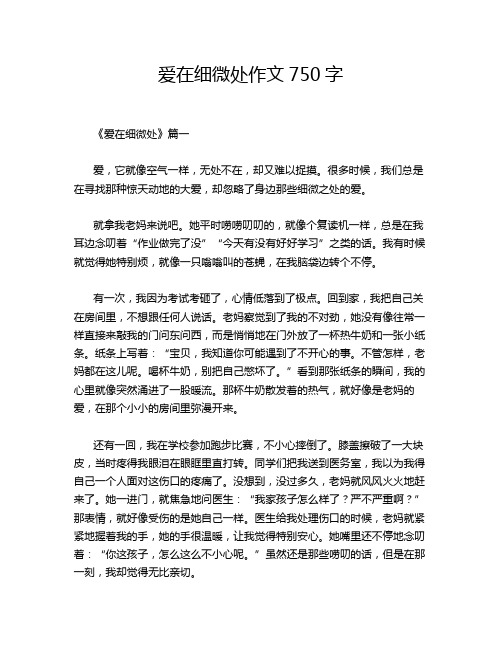 爱在细微处作文750字