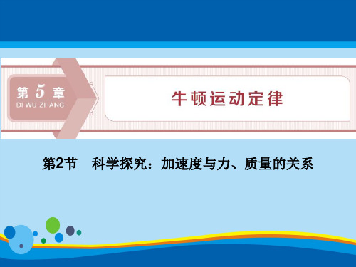 《加速度与力、质量的关系》牛顿运动定律PPT【精选推荐课件】