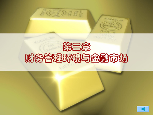 财务管理基础  第2章  财务管理环境与金融市场