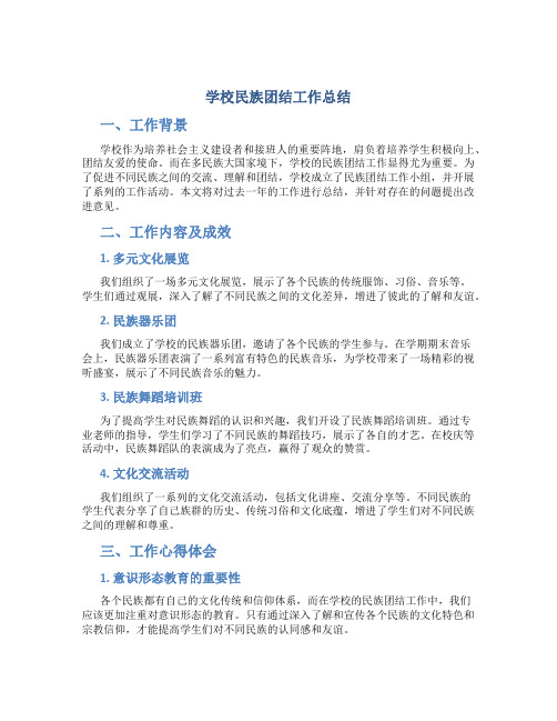 学校民族团结工作总结