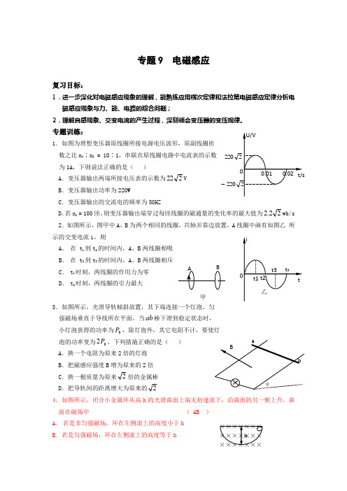 2011届高考物理重点难点专练专题复习91