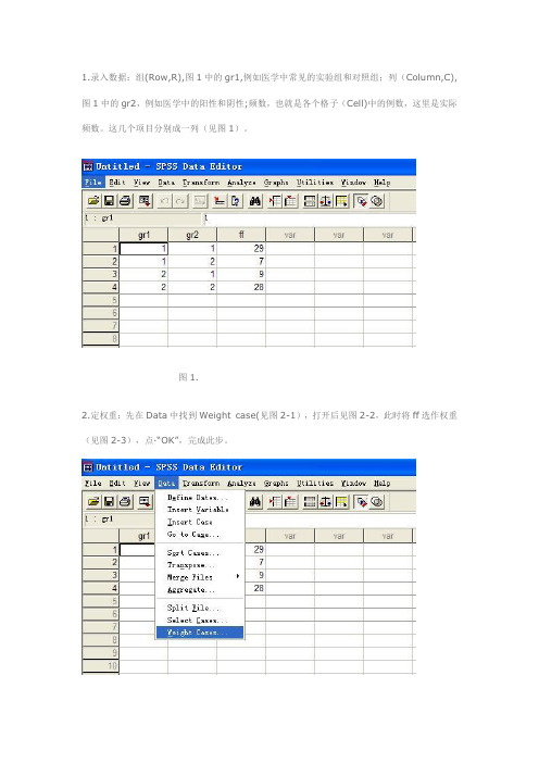 SPSS中四格表的卡方检验(完美兼容office2003)