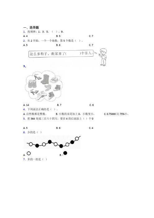 上海民办兰生复旦中学小学数学一年级上册第一单元复习题(专题培优)