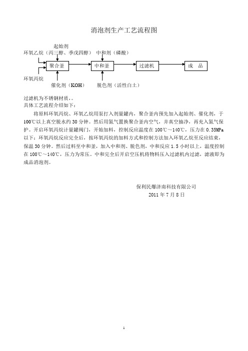 消泡剂生产工艺流程图