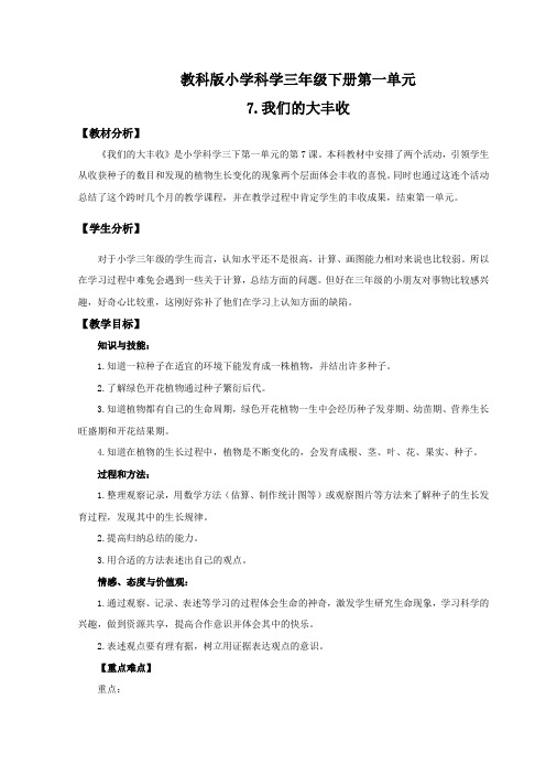 《我们的大丰收》教案