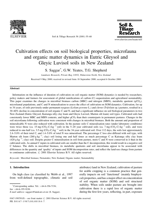 Cultivation effects on soil biological properties, microfauna