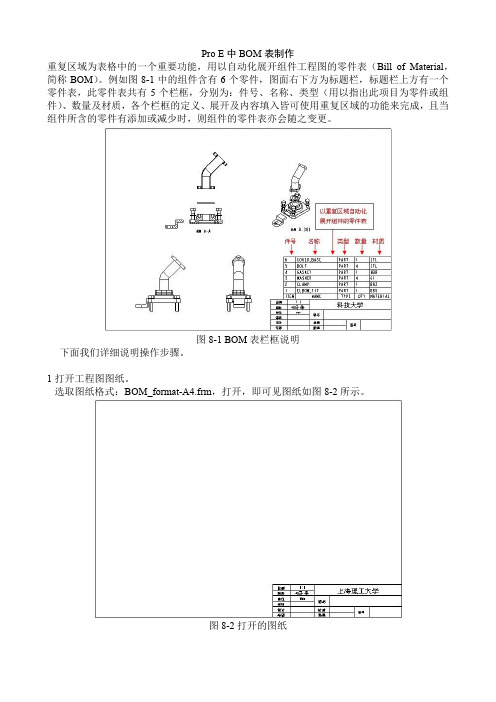 ProE中BOM表制作方法