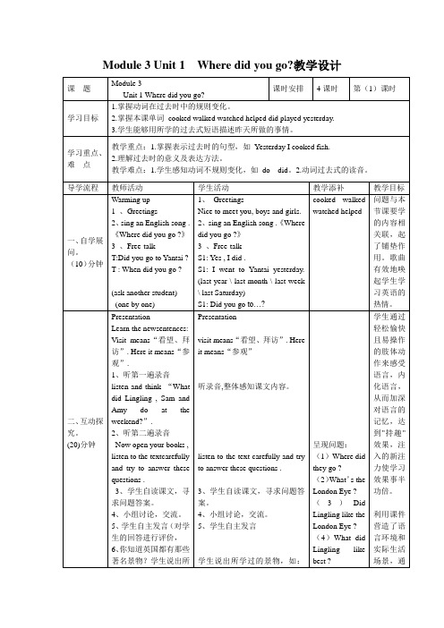 五年级上册Module3Module3Unit1Wheredidyougo