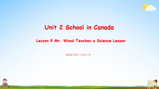 冀教版 英语六年级上册Unit 2 Lesson9 教学课件PPT小学公开课