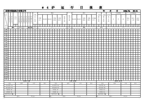 锅炉运行日报表1