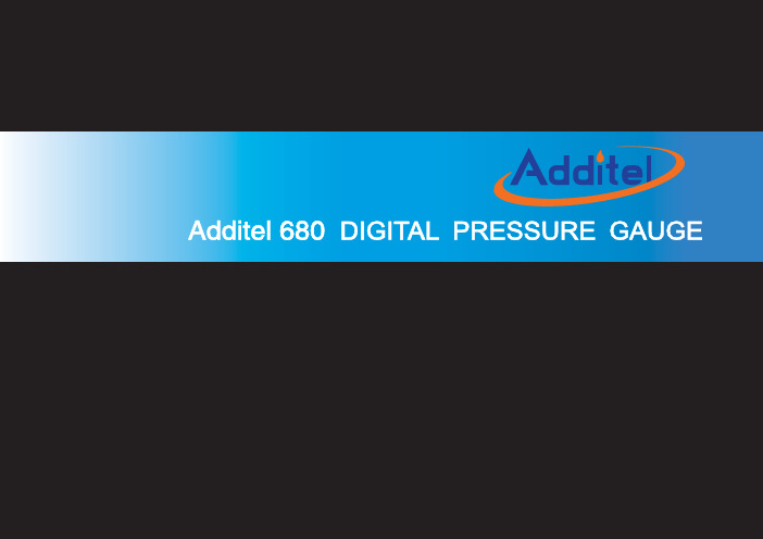 Additel ADT 680数字压力仪用户手册说明书