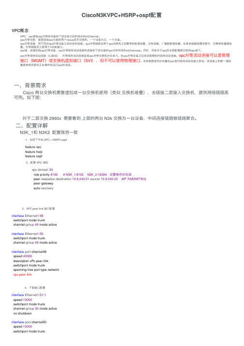 CiscoN3KVPC+HSRP+ospf配置