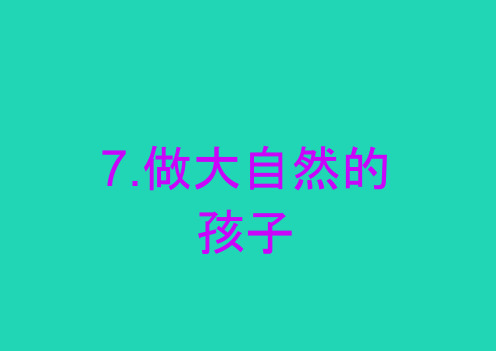 二年级科学上册1.7做大自然的孩子课件教科版2