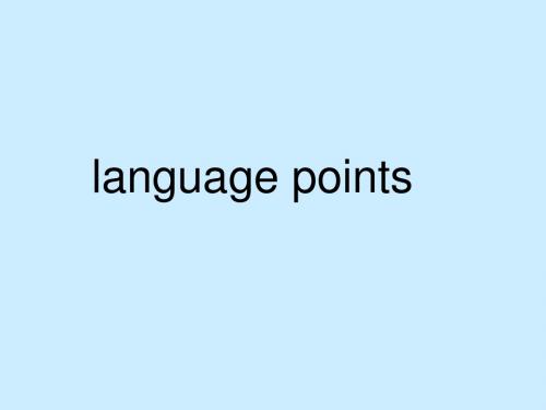 language points 2