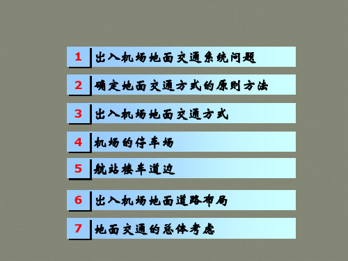 第七章出入机场地面交通系统_机场运营管理